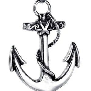 New Stainless Steel Anchor Pendant Necklace